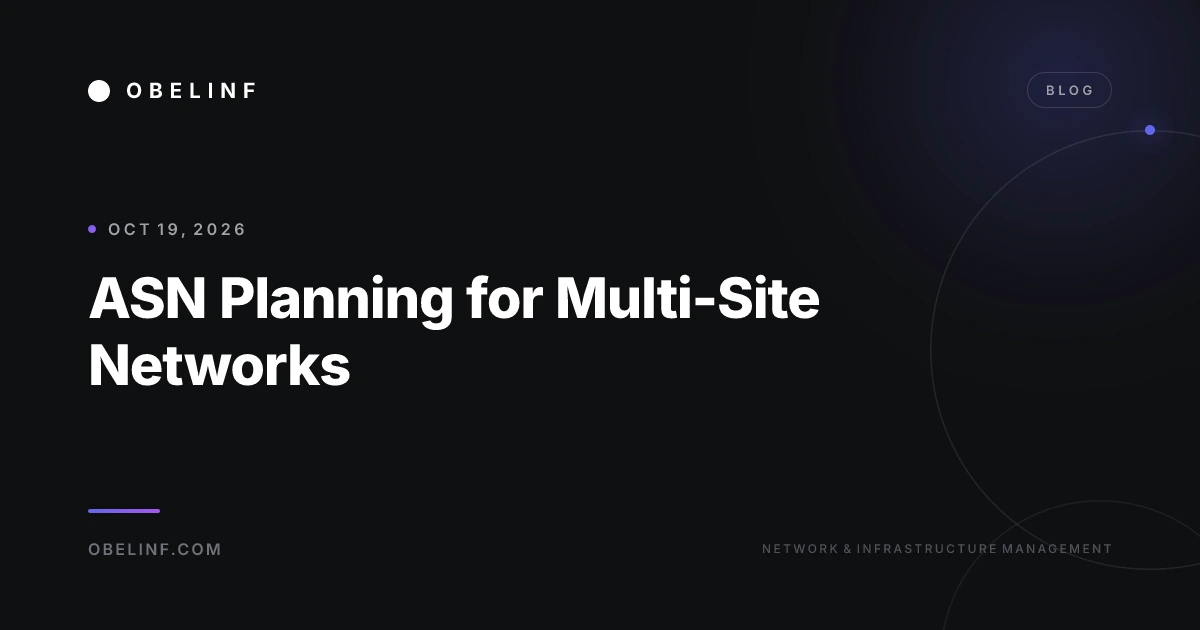 ASN Planning for Multi-Site Networks