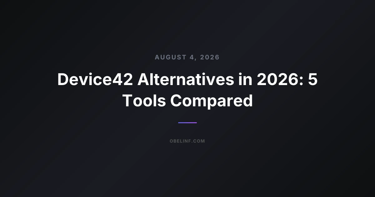 Device42 Alternatives in 2026: 5 Tools Compared