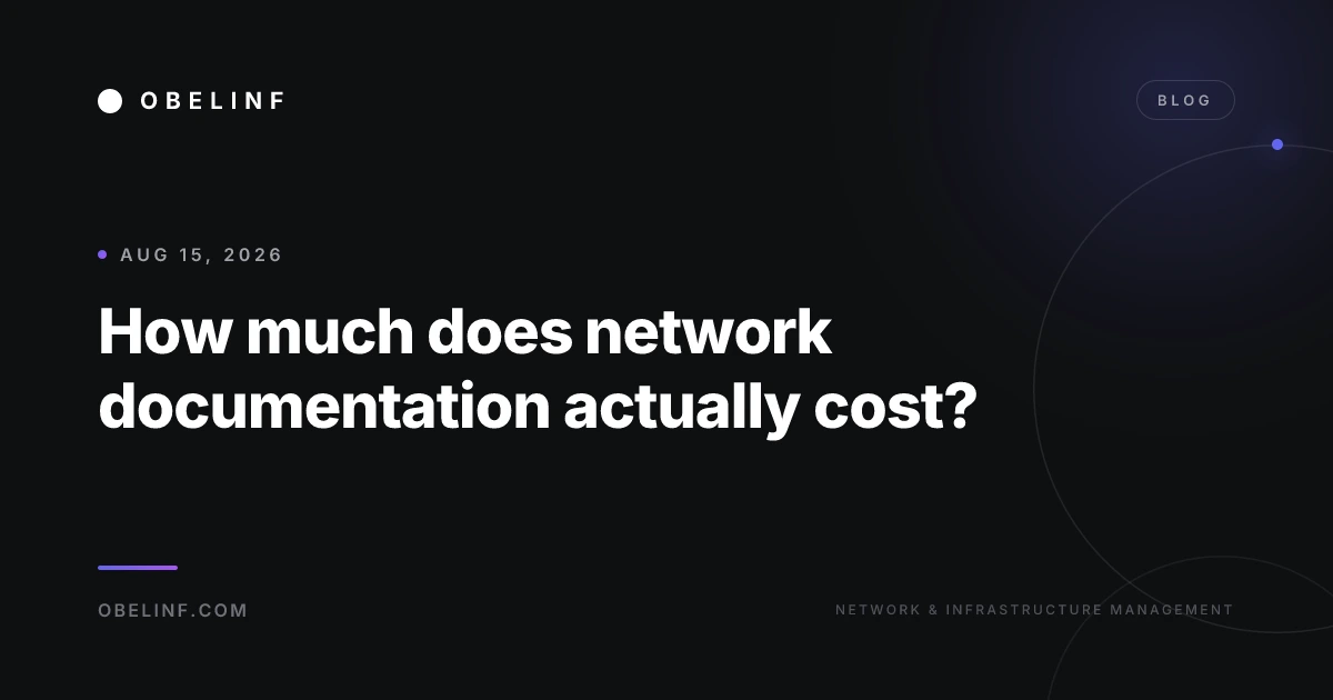 How much does network documentation actually cost?