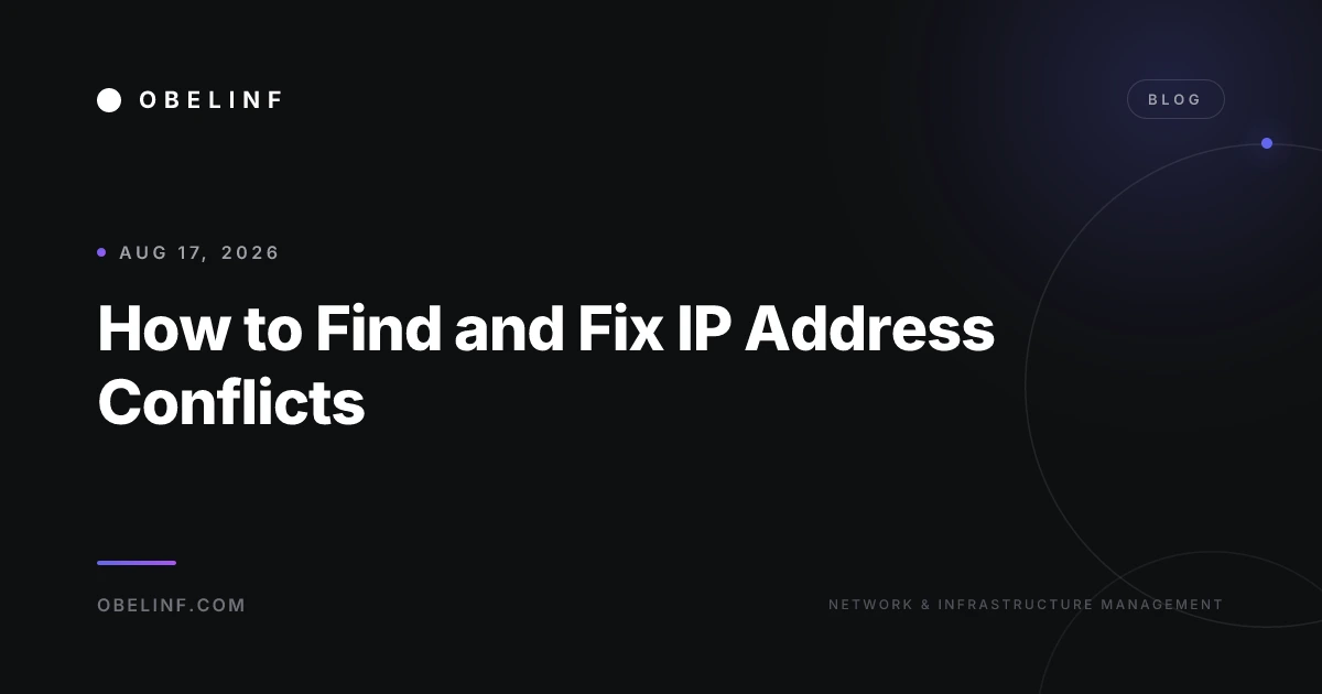 How to Find and Fix IP Address Conflicts
