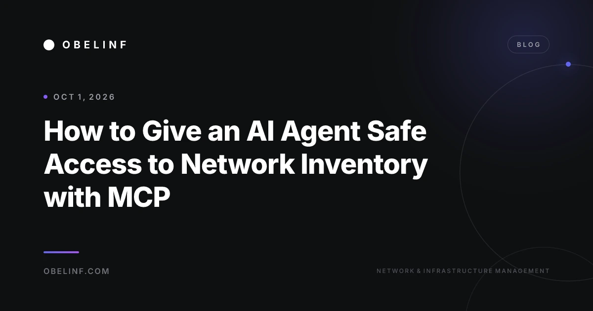 How to Give an AI Agent Safe Access to Network Inventory with MCP