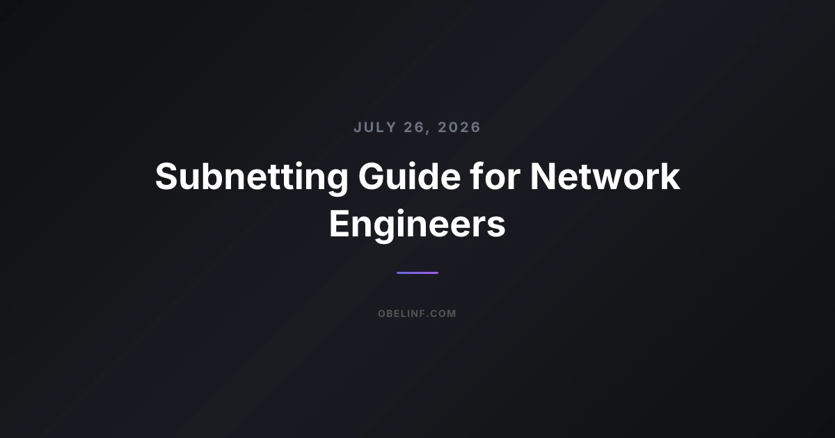 Subnetting Guide for Network Engineers
