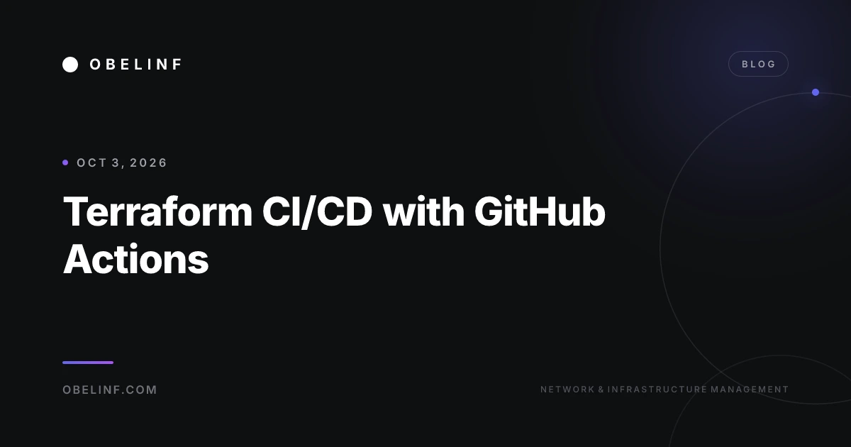 Terraform CI/CD with GitHub Actions